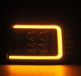 AlphaRex 92-96 Ford F-Series/Bronco NOVA-Series LED Proj Headlight Bk w/Actv Light SeqSig & SBDRL thumbnail 5