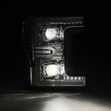 AlphaRex 17-19 Ford F-250/350/450/550 Super Duty LUXX-Series LED Proj Headlights Chrome w/SS & SBDRL thumbnail 6