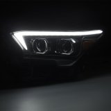 AlphaRex 23-24 Toyota Tacoma LUXX-Series LED Proj Headlights Blk w/Actv Light & Seq. Sig + DRL thumbnail 2