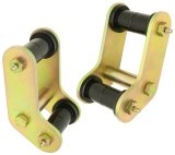 RockJock YJ Boomerang Leaf Spring Shackles Rear w/ Urethane Bushings HD Greasable Bolts Pair thumbnail 1