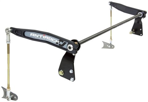RockJock TJ/LJ Antirock Sway Bar Kit Rear Bolt-On Mounts: Weld-On Axle Tab Forged Arms thumbnail 1