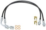 RockJock JK Rear Braided Brake Hose Kit 25.5in Long thumbnail 1