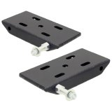 RockJock Jeep CJ Front HD Leaf Spring Plates w/ Sway Bar Mounts Pair For 2in Springs thumbnail 1