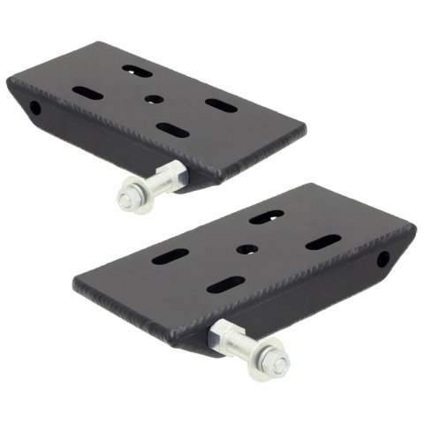 RockJock Jeep CJ Front HD Leaf Spring Plates w/ Sway Bar Mounts Pair For 2in Springs