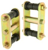 RockJock 76-86 CJ HD Leaf Spring Shackles Front w/ Urethane Bushings HD Greasable Bolts Pair thumbnail 1
