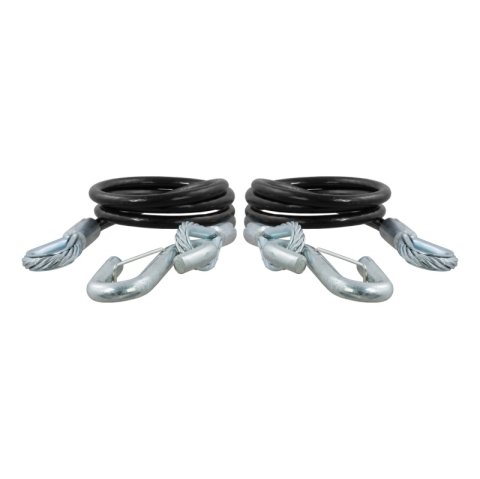 RockJock Curt Towing Safety Cable Kit 44 1/2in Long w/ 2 Snap Hooks 5000lbs 2-Pack