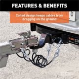 RockJock Curt Towing Safety Cable Kit 44 1/2in Long w/ 2 Snap Hooks 5000lbs 2-Pack thumbnail 4