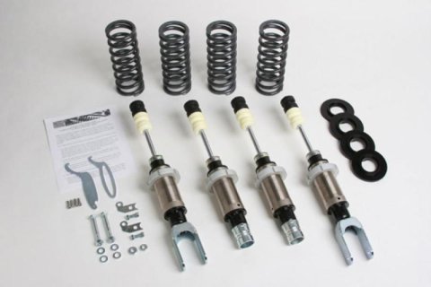 Progress Tech 89-91 Honda Civic/Si/CRX Coil-Over 2 System (FR 450lb / RR 350lb) Factory Top Hat Only thumbnail 1