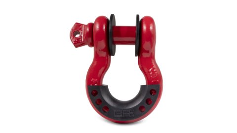 Body Armor 4x4 3/4in Red D-Ring with Black Isolators Single thumbnail 2
