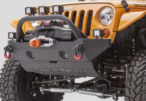 Body Armor 4x4 2018+ Jeep Wrangler JL Gladiator JT Mid-Stubby Front Bumper thumbnail 6