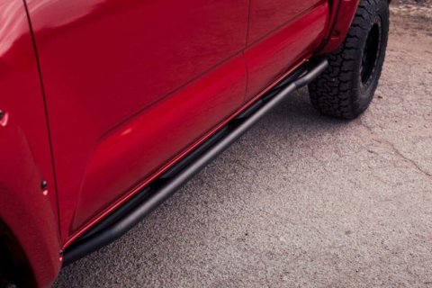 Body Armor 4x4 05-22 Toyota Tacoma Double Cab Short Bed Revo Rock Sliders - Black thumbnail 2