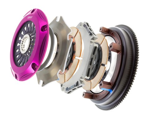 Exedy 1999-2002 Nissan Skyline GTR L6 Hyper Twin Cerametallic Clutch Sprung Center Disc Pull Type thumbnail 1
