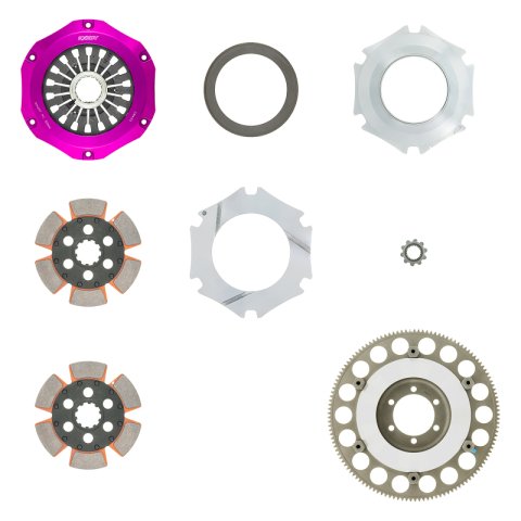 Exedy 1993-1995 Mazda RX-7 R2 Hyper Compe-R Twin Cerametallic Clutch Rigid Center Disc Pull Type thumbnail 2
