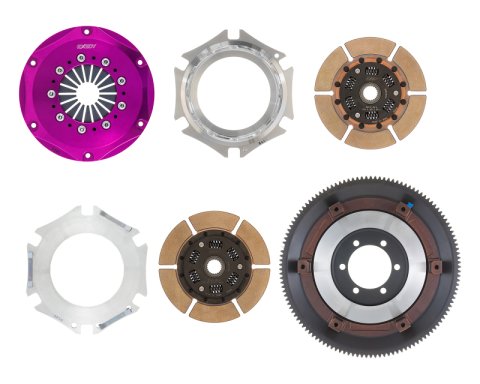 Exedy 1986-1989 Mazda RX-7 R2 Hyper Twin Cerametallic Clutch Sprung Center Disc Push Type Cove thumbnail 6