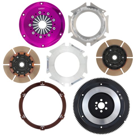 Exedy 1989-1993 Nissan Skyline GTR L6 Hyper Twin Cerametallic Clutch Sprung Center Disc Push Type thumbnail 5