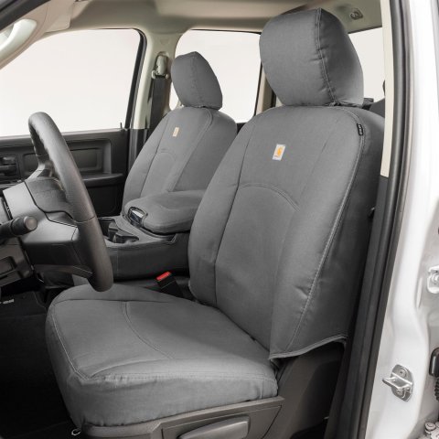 Covercraft 16-24 Chevrolet Express Carhartt PrecisionFit Custom Front Row Seat Covers - Gravel thumbnail 1