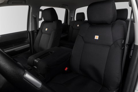 Covercraft 22-24 Chevrolet Silverado Carhartt PrecisionFit Custom Front Row Seat Covers - Blk thumbnail 3