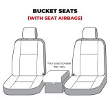 Covercraft 19-24 Dodge Ram Polycotton SeatSaver Custom Front Row Seat Covers - Charcoal thumbnail 2