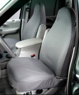 Covercraft 03-06 Chevrolet Silverado Polycotton SeatSaver Custom Front Row Seat Covers - Grey thumbnail 1