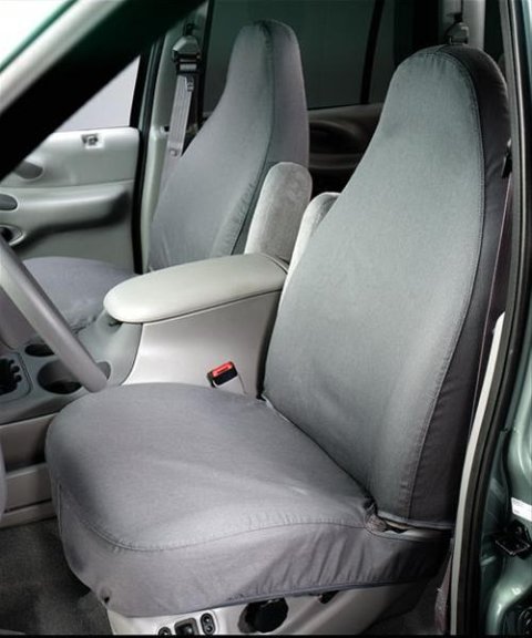Covercraft 03-06 Chevrolet Silverado Polycotton SeatSaver Custom Front Row Seat Covers - Grey