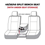 Covercraft 13-16 Dodge Ram Polycotton SeatSaver Custom Front Row Seat Covers - Charcoal thumbnail 3