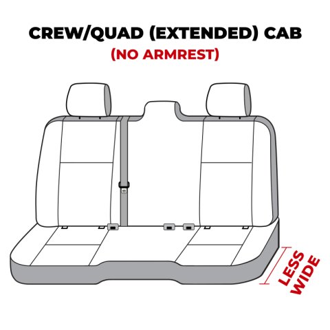 Covercraft 19-24 Dodge Ram Polycotton SeatSaver Custom Second Row Seat Covers - Charcoal
