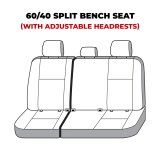 Covercraft 21-23 Chevrolet Tahoe Polycotton SeatSaver Custom Third Row Seat Covers - Charcoal thumbnail 1