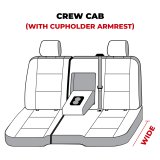 Covercraft 14 Chevrolet Silverado Polycotton SeatSaver Custom Second Row Seat Covers - Charcoal thumbnail 3