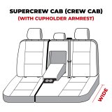 Covercraft 19-20 Ford F-250/ Polycotton SeatSaver Custom Second Row Seat Covers - Charcoal thumbnail 6