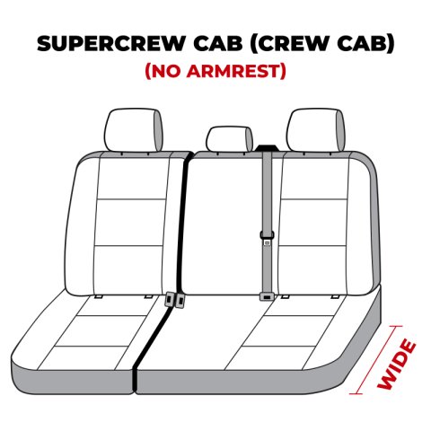 Covercraft 19-24 Ford F-250 Polycotton SeatSaver Custom Second Row Seat Covers - Grey thumbnail 1
