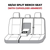 Covercraft 22-23 Toyota Tundra Polycotton SeatSaver Custom Second Row Seat Covers - Charcoal thumbnail 1