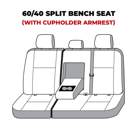 Covercraft 22-23 Toyota Tundra Polycotton SeatSaver Custom Second Row Seat Covers - Charcoal