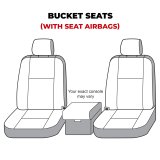 Covercraft 19-20 Ford F150 Carhartt Super Dux SeatSaver Custom Front Row Seat Covers - Black thumbnail 5
