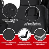 Covercraft 21-24 Ford Bronco Endura PrecisionFit Custom Front Row Seat Covers - Charcoal/Silver thumbnail 1