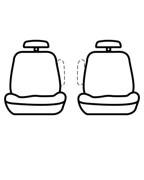 Covercraft 16-20 Ford Transit Polycotton SeatSaver Custom Front Row Seat Covers - Misty Grey thumbnail 1