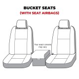 Covercraft 22-24 Dodge Ram 2500 Polycotton SeatSaver Custom Front Row Seat Covers - Tan thumbnail 1