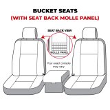 Covercraft 21-24 Ford Bronco Polycotton SeatSaver Custom Front Row Seat Covers - Misty Grey thumbnail 1