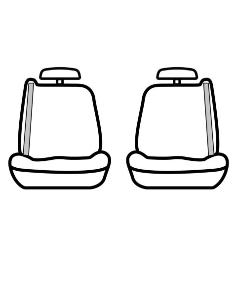 Covercraft 03-04 Chevrolet Trail Polycotton SeatSaver Custom Front Row Seat Covers - Grey