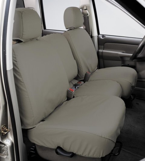 Covercraft 16-24 Nissan Titan Polycotton SeatSaver Custom Front Row Seat Covers - Misty Grey