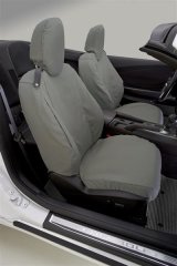 Covercraft 16-24 Nissan Titan Waterproof Polyester SeatSaver Custom Front Row Seat Covers - Grey thumbnail 4