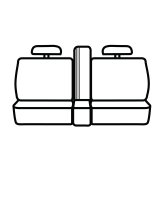 Covercraft 12-17 Ford Expedition Polycotton SeatSaver Custom Second Row Seat Covers - Charcoal thumbnail 1