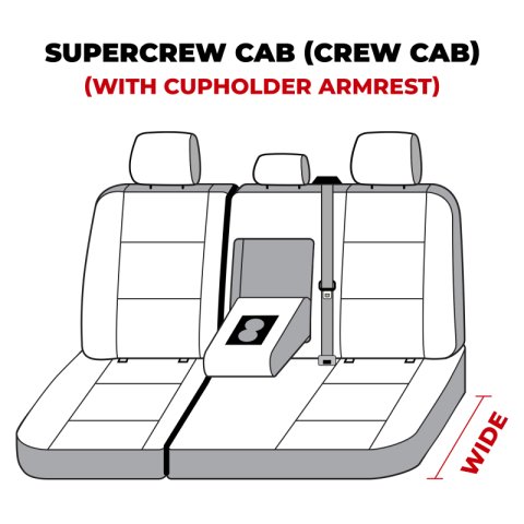 Covercraft 21-24 Ford F-250 Waterproof Polyester SeatSaver Custom Second Row Seat Covers - Grey thumbnail 1