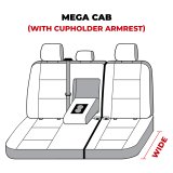 Covercraft 22-24 Dodge RAM Mega Polycotton SeatSaver Custom Second Row Seat Covers - Grey thumbnail 1