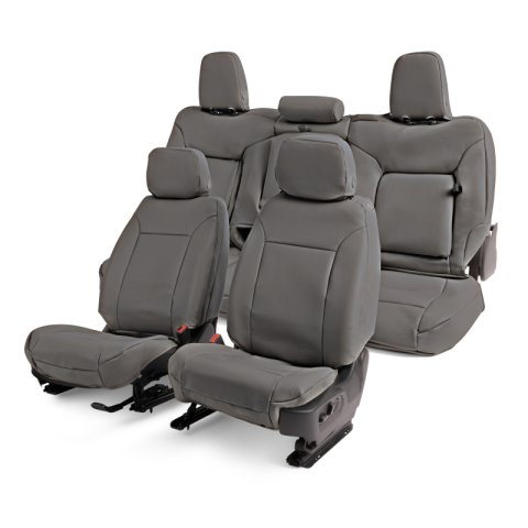 Covercraft 15-24 Ford Transit Leatherette PrecisionFit Custom Front Row Seat Covers - Stone thumbnail 5