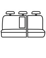 Covercraft 19-24 Chevrolet Silverado Endura PrecisionFit Second Row Seat Covers - Silver/Charcoal thumbnail 1