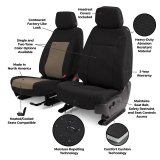 Covercraft 18-24 Chevrolet Traverse Endura PrecisionFit Front Row Seat Covers - Charcoal/Silver thumbnail 3