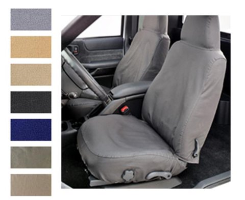 Covercraft 05-06 Toyota Tacoma Polycotton SeatSaver Custom Front Row Seat Covers - Charcoal