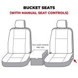Covercraft 07-13 Toyota Tundra Polycotton SeatSaver Custom Front Row Seat Covers - Grey thumbnail 3