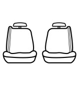 Covercraft 06-08 Chevrolet Trailblazer Polycotton SeatSaver Custom Front Row Seat Covers - Grey thumbnail 2
