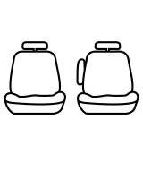 Covercraft 15-18 Nissan NV200 Polycotton SeatSaver Custom Front Row Seat Covers - Charcoal thumbnail 2